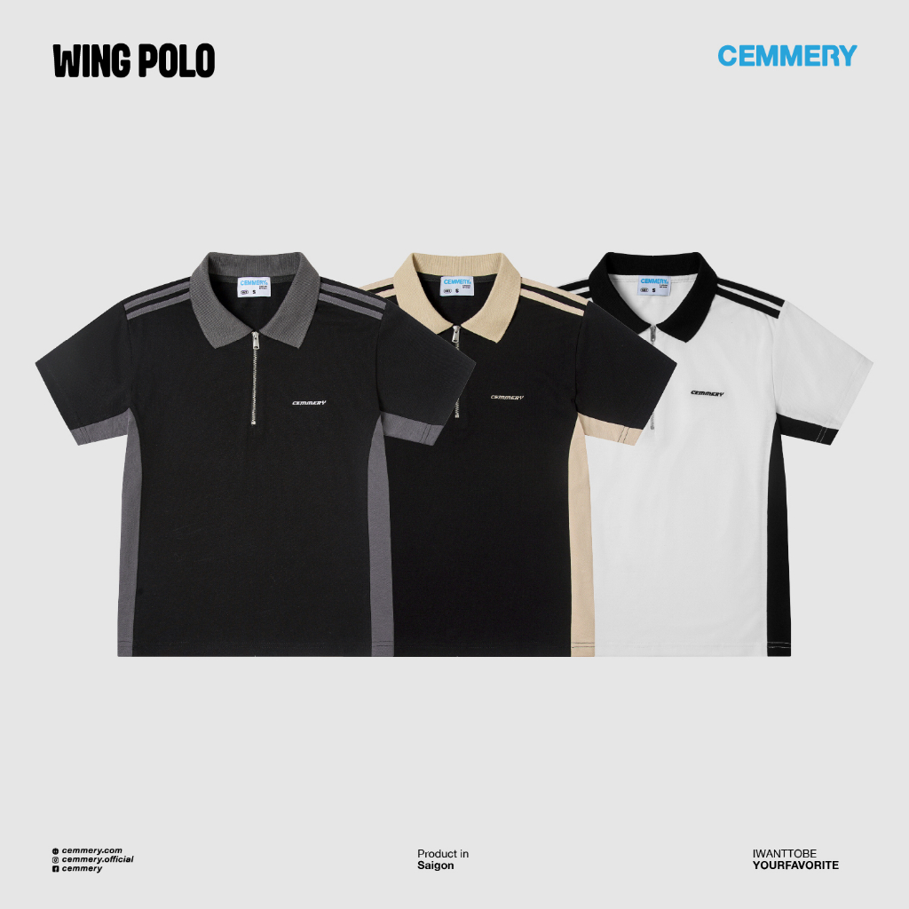 Áo Baby Polo Nữ LocalBrand Cemmery "WING BABY POLO" # 3 COLOR | BigBuy360 - bigbuy360.vn