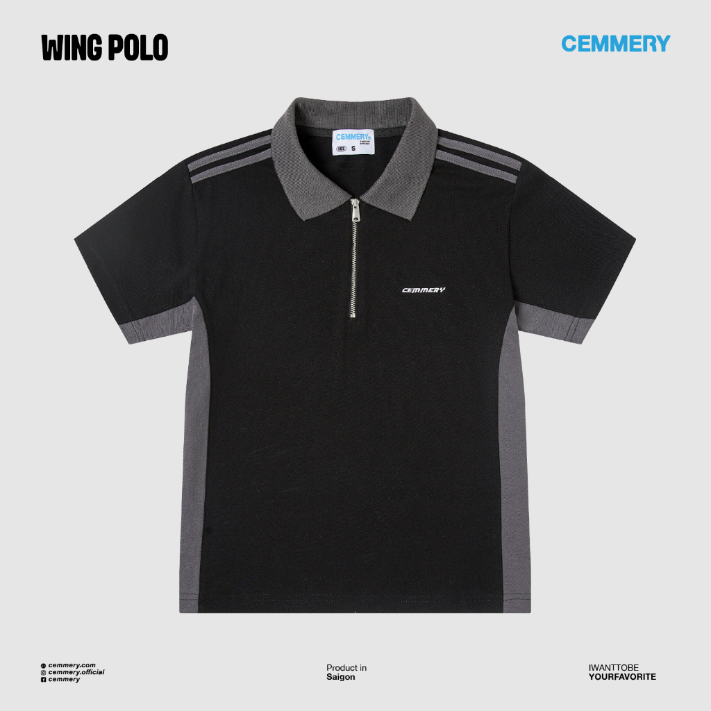 Áo Baby Polo Nữ LocalBrand Cemmery "WING BABY POLO" # 3 COLOR | BigBuy360 - bigbuy360.vn