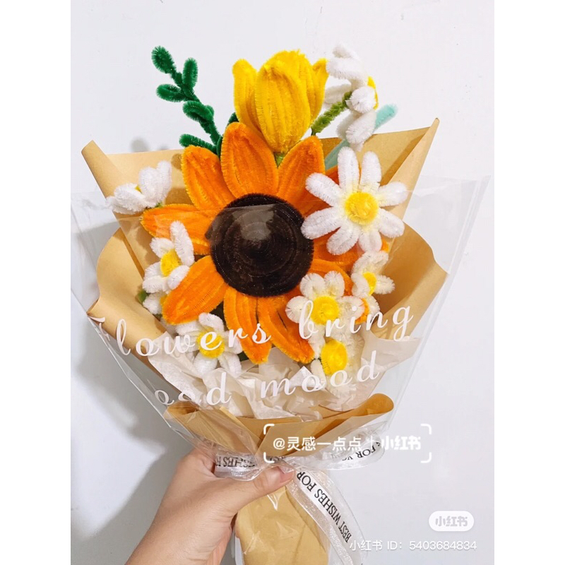 Hoa kẽm nhung handmade