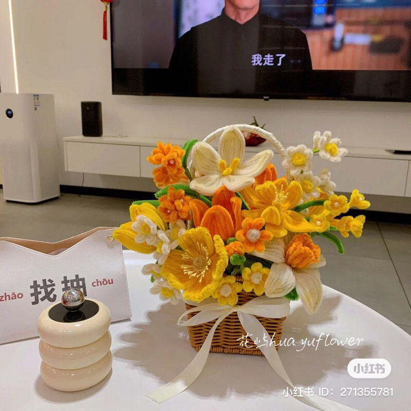 Hoa kẽm nhung handmade