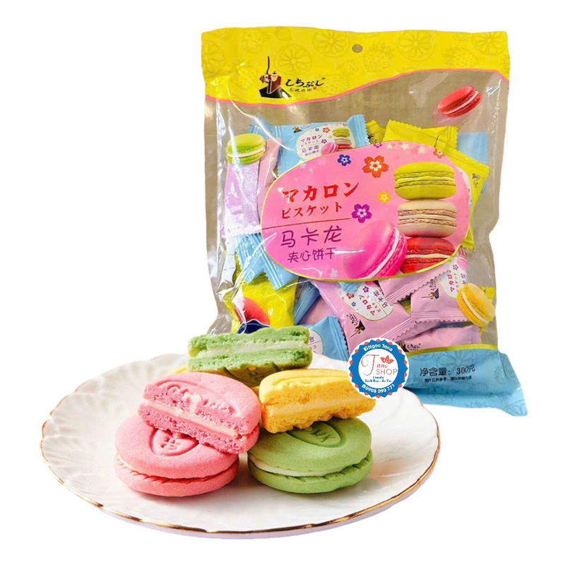Bánh Macaron mix vị Wingoo Hongkong - 338gr, ăn vặt ngon rẻ TaNo
