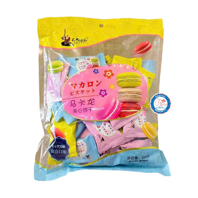Bánh Macaron mix vị Wingoo Hongkong - 338gr, ăn vặt ngon rẻ TaNo