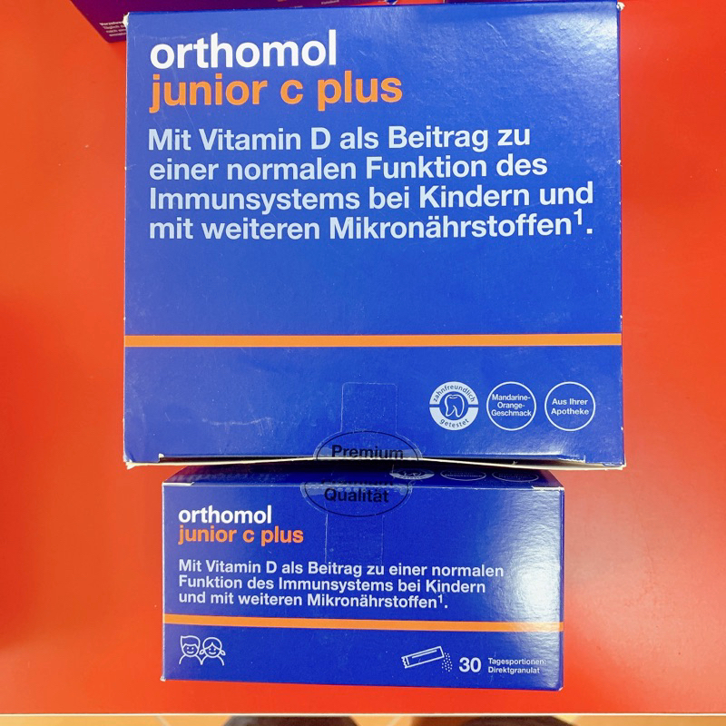 Tăng đề kháng Orthomol Junior C Plus cho trẻ từ trên 4 tuổi- Hộp 30 viên nhai,hộp 30 gói uống