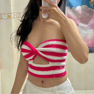 Áo len Tube Top