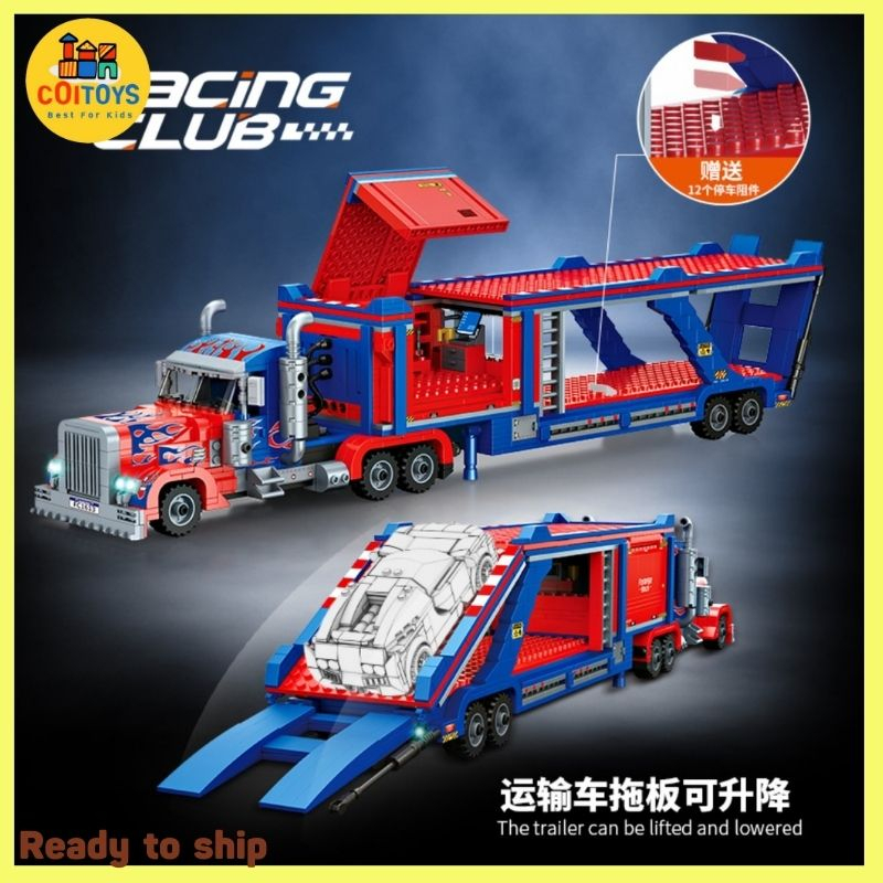 Lắp ráp lego xe container chở xe, lắp ráp tàu sân bay quân sự, lắp ráp tàu chiến hải quân, lắp ráp ninja, xe tăng, robot