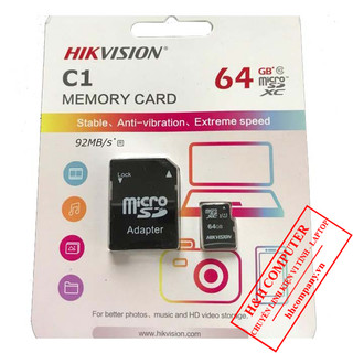 Thẻ nhớ microsd 64gb hikvision c1