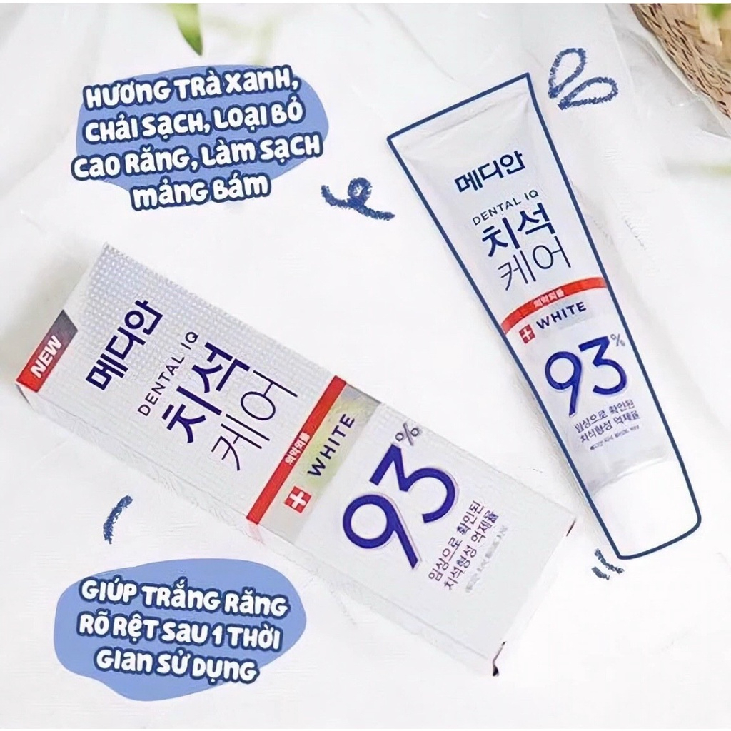 Kem Đánh Răng Median Trắng Răng, Loại Bỏ Mùi Hôi Dental IQ 93% 120g - HKT Shop