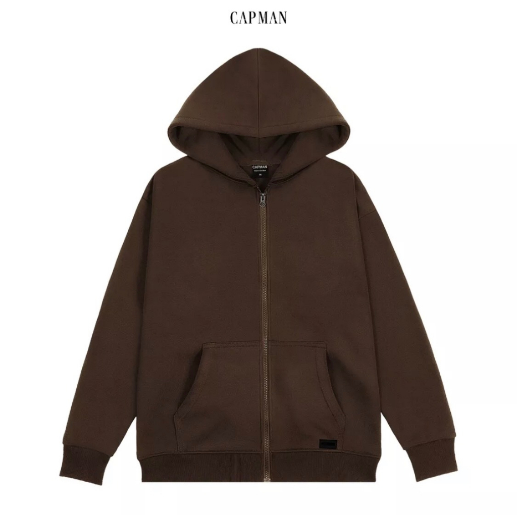 Áo khoác,áo hoodie zip kéo khóa from rộng CAPMAN đơn giản cho nam nữ