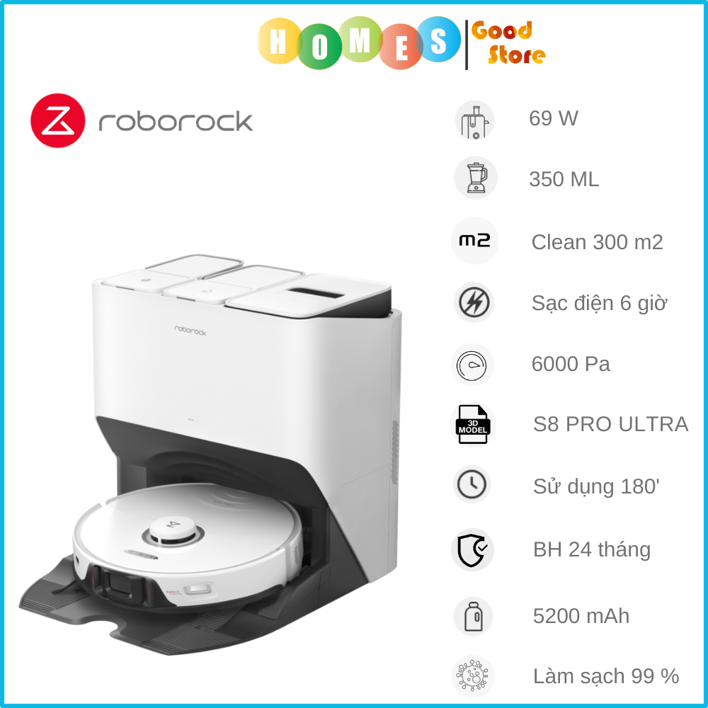 [Hỏa Tốc] Robot Hút Bụi Lau Nhà Roborock S8 Pro Ultra - S8 Plus - S8 - Bản Quốc Tế Tiếng Việt - BH 24 Tháng | BigBuy360 - bigbuy360.vn