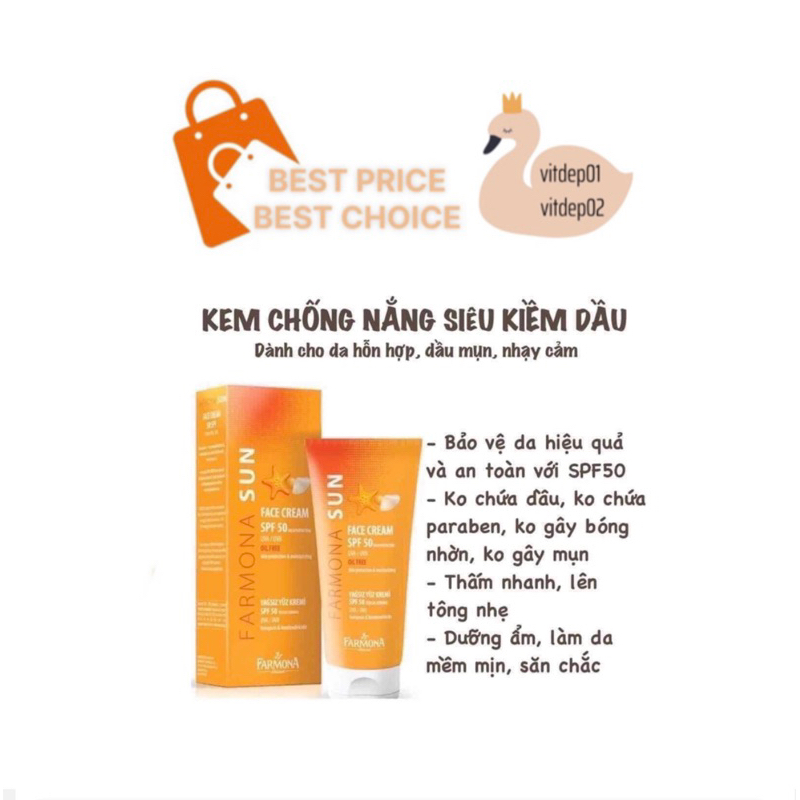 Kem Chống Nắng Farmona 50ml