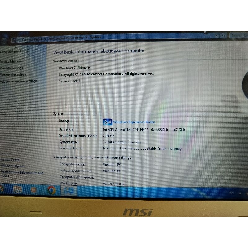 Laptop MSI Mini gọn nhẹ