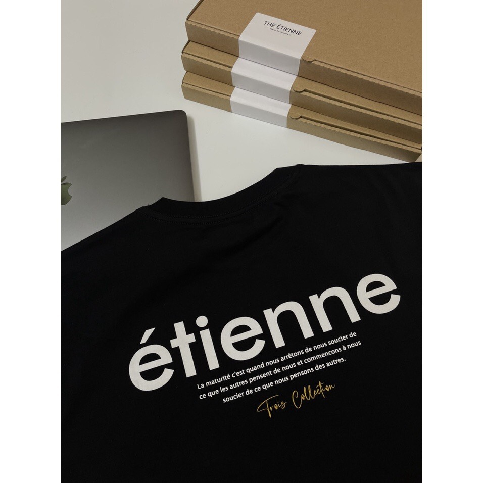Áo phông, áo thun from rộng ETIENNE popular logo dành cho nam nữ