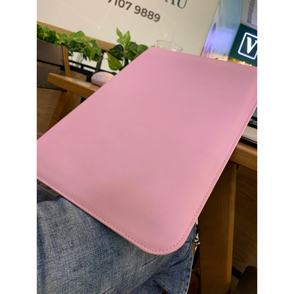 Túi Bao Thư đựng Laptop Macbook Pro-Air 13 inch chất liệu Da PU Mềm màu hồng phấn đa công dụng | BigBuy360 - bigbuy360.vn