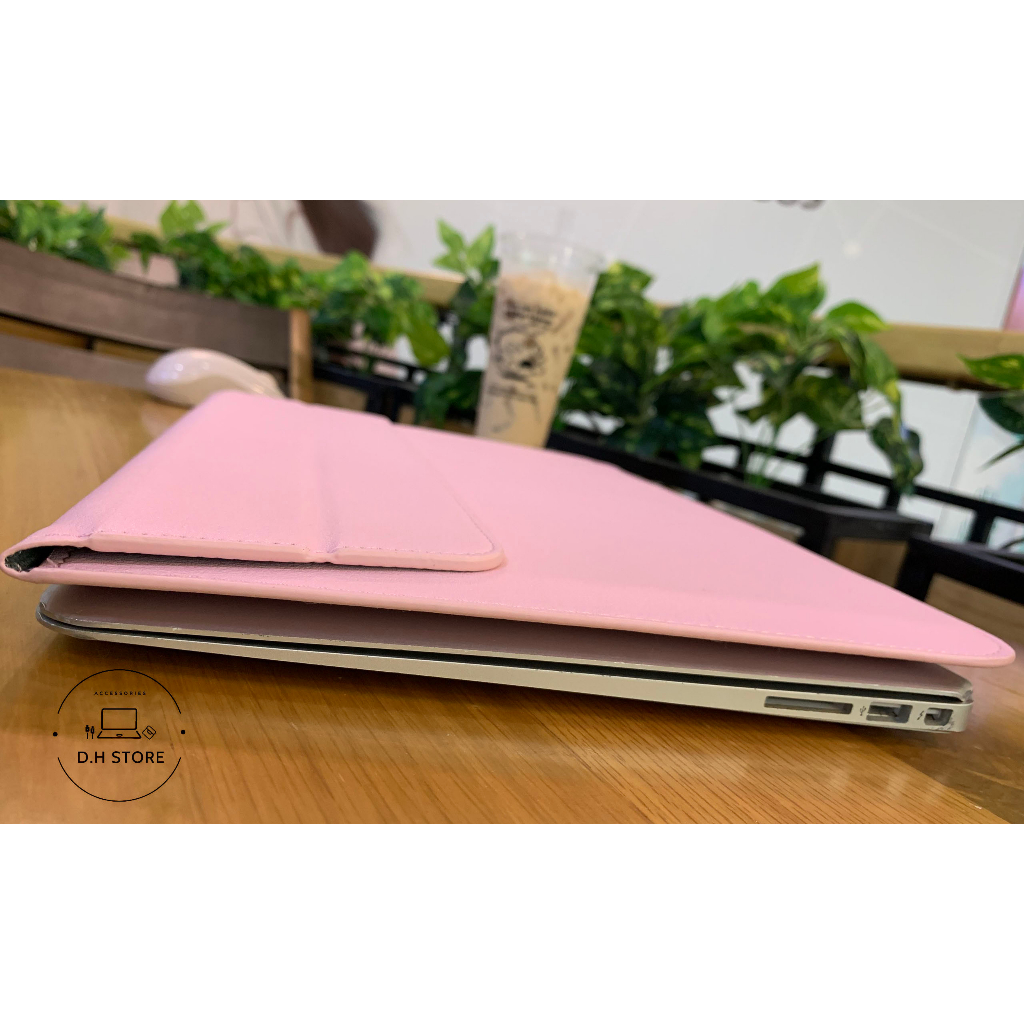 Túi Bao Thư đựng Laptop Macbook Pro-Air 13 inch chất liệu Da PU Mềm màu hồng phấn đa công dụng | BigBuy360 - bigbuy360.vn
