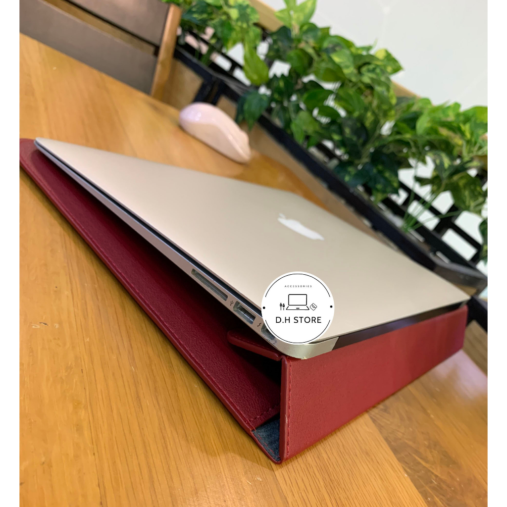 Túi Bao Thư đựng Laptop Macbook Pro-Air 13 inch chất liệu Da PU Mềm màu đỏ đô đa công dụng | BigBuy360 - bigbuy360.vn