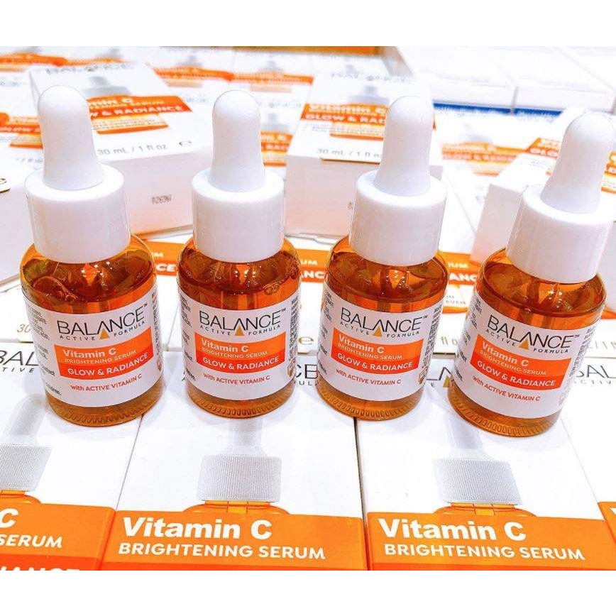 Serum Vitamin C Balance Sáng Da Mờ Thâm Nám 30ml, Tinh Chất Mờ Thâm Balance Active Formula Vitamin C Bright
