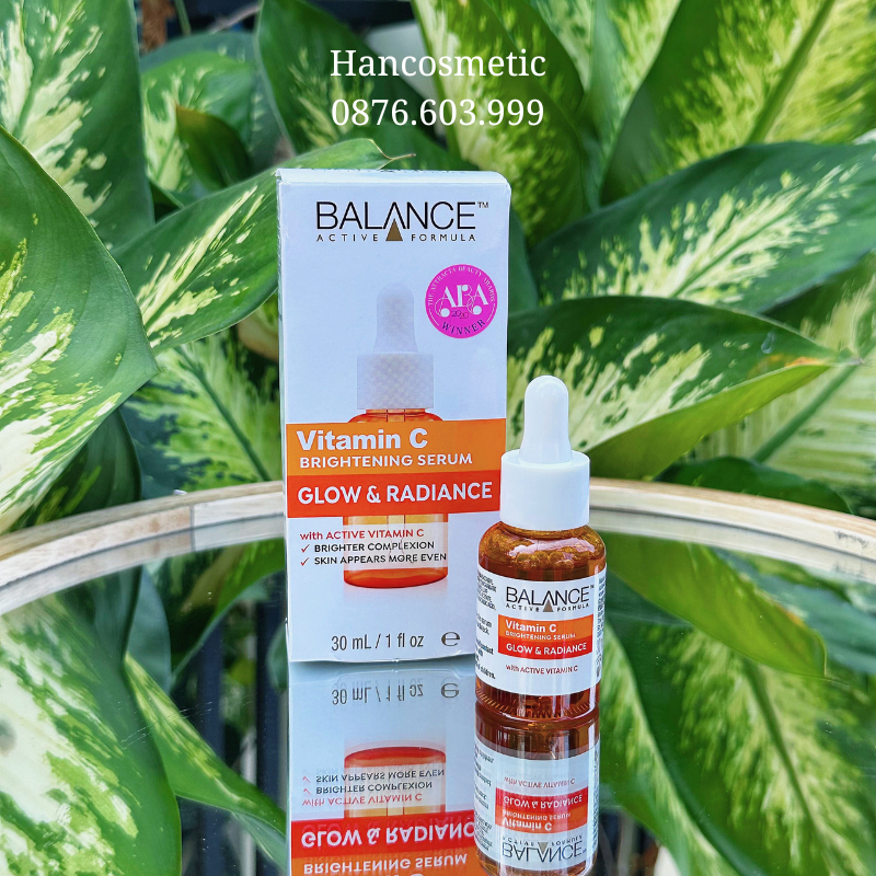 Serum Vitamin C Balance Sáng Da Mờ Thâm Nám 30ml, Tinh Chất Mờ Thâm Balance Active Formula Vitamin C Bright