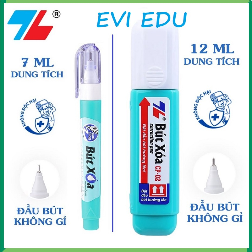 Bút xóa Thiên Long CP-02 / CP-05 / Bút xóa CP02 / CP05 viết được trên nhiều chất liệu như gỗ, đá...