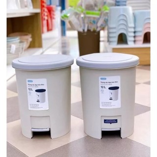 Thùng rác đạp tròn hiro 12l inochi