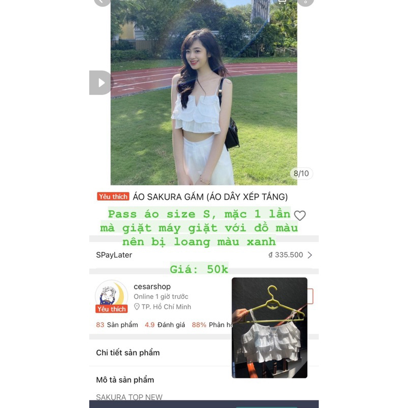Thanh lý áo babytee/ croptop/ 2 dây secondhand