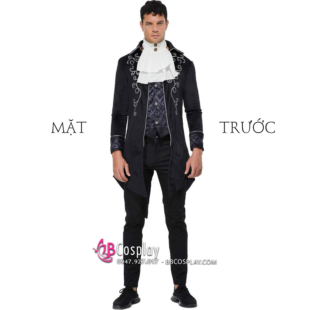 Tuxedo Gothic Halloween Black - Vest Đuôi Tôm Đen - 12916