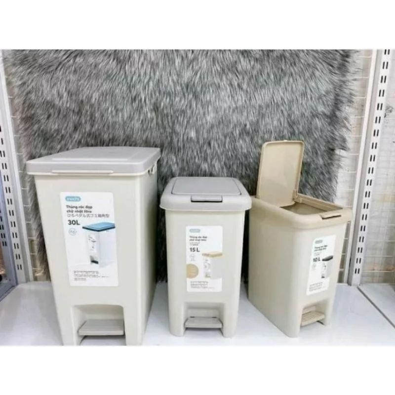 Thùng rác đạp chữ nhật Hiro 10L INOCHI