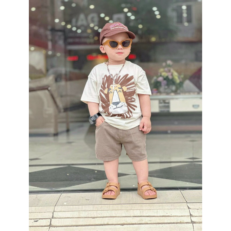 Maihuong⚡️BỘ ĐÙO HÌNH SƯ TỬ MÀU BE KÈM MŨ CHO BÉ TRAI GIÁ TỐT