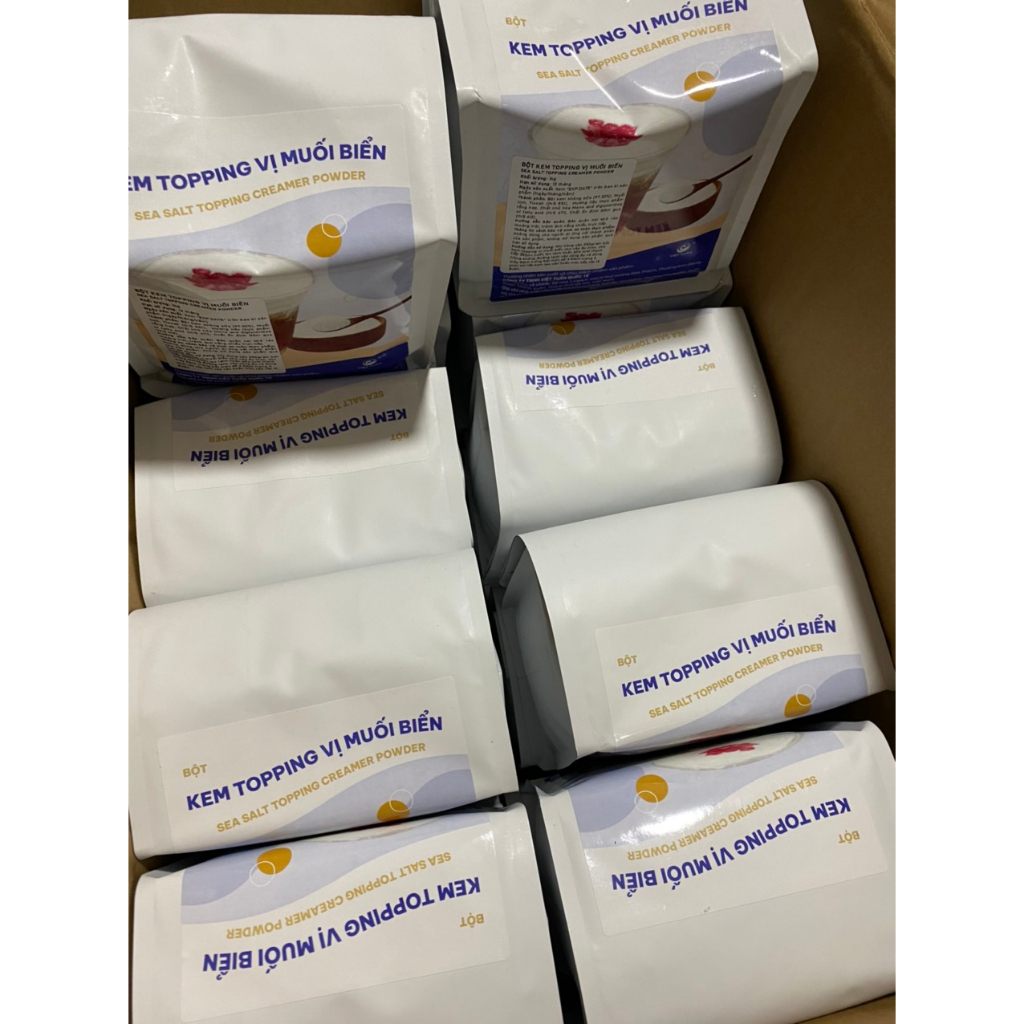 Bột topping muối biển 1kg làm kem muối béo ngậy, hút khách, thơm ngon
