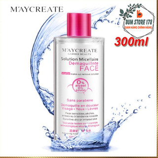 Nước tẩy trang MayCreate 300ml dành cho da dầu da nhạy cảm tẩy sạch bụi bẩn bã nhờn