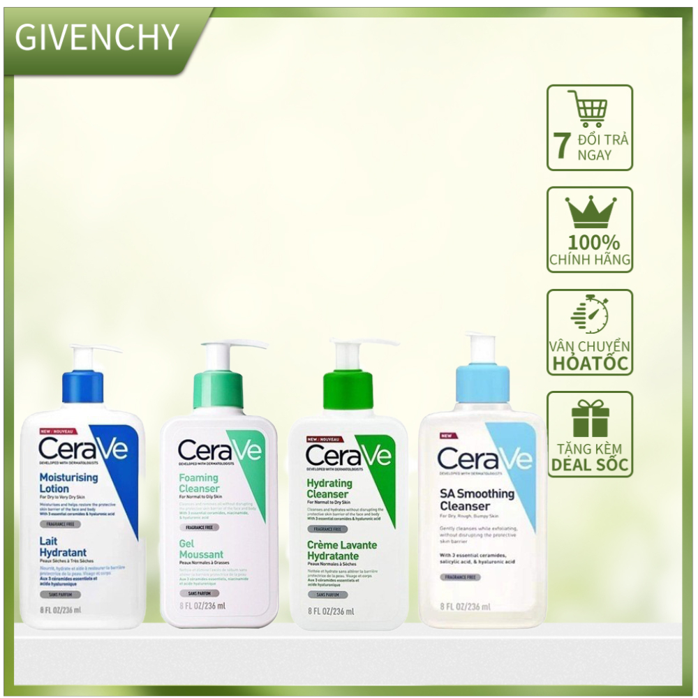 Sữa Rửa Mặt Cerave Foaming-Hydrating Facial Cleanser 236ml