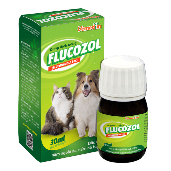 Flucozol  - Hỗ trợ các vấn đề về nấm ngoài da, nấm hô hấp cho thú cưng 30ml/chai