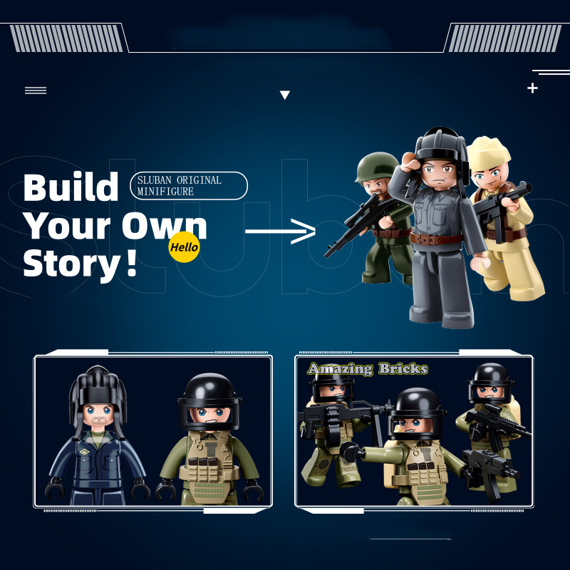 Đồ chơi Lắp ráp xe tăng chiến đấu T-54S, Sluban 1135 xoay 3 dạng mô hình, Xếp hình thông minh, Mô hình xe tăng