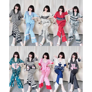 Tay ngắn- quần dài lụa,size 40-60kg,mặc nhẹ - mát, giặt máy thoải mái