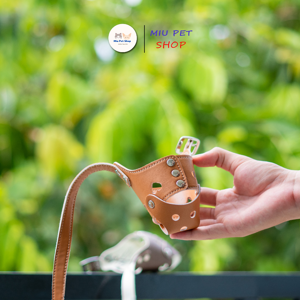 Rọ Mõm Chó Chất Liệu Da PU 2 lớp