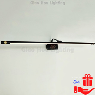 Đèn soi tranh 1m2 Led 3 chế độ ánh sáng, trang trí chiếu rọi hắt gương khổ cỡ lớn treo gắn tường màu đen GH1100/120CM