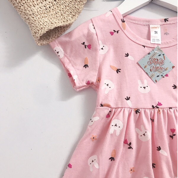 Váy cotton bé gái MyKids váy cotton co dãn siêu mềm mát  họa tiết dễ thương cho bé từ 9-20kg