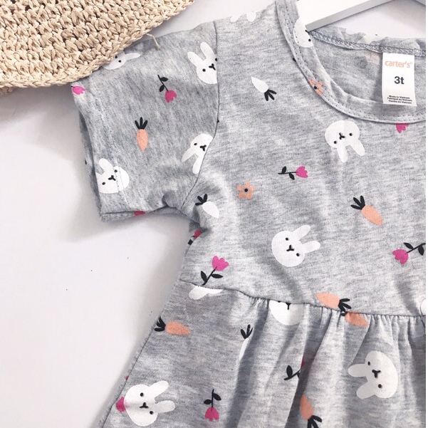 Váy cotton bé gái MyKids váy cotton co dãn siêu mềm mát  họa tiết dễ thương cho bé từ 9-20kg