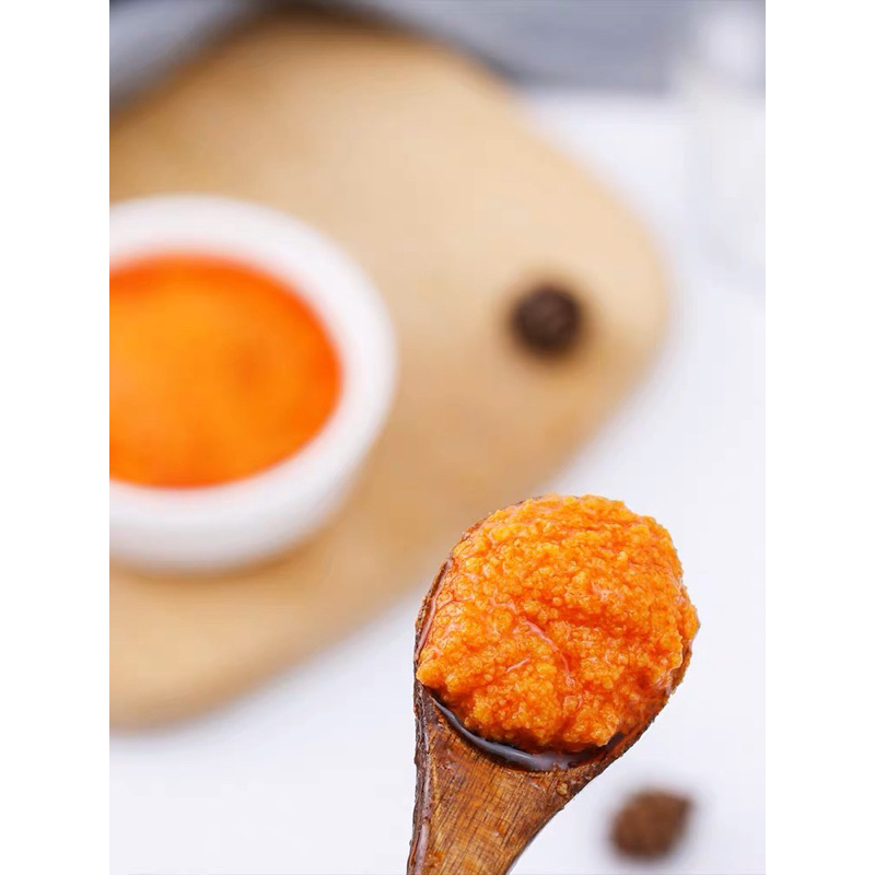 Sốt gạch cua hương nấm 102g ăn với bánh mì xào rau