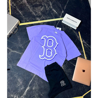 (HÀNG XUẤT XỊN) Áo tím M/L/B  Logo Boston Outline  Size S M L Full-tag-code