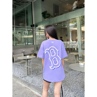 (HÀNG XUẤT XỊN) Áo tím M/L/B  Logo Boston Outline  Size S M L Full-tag-code