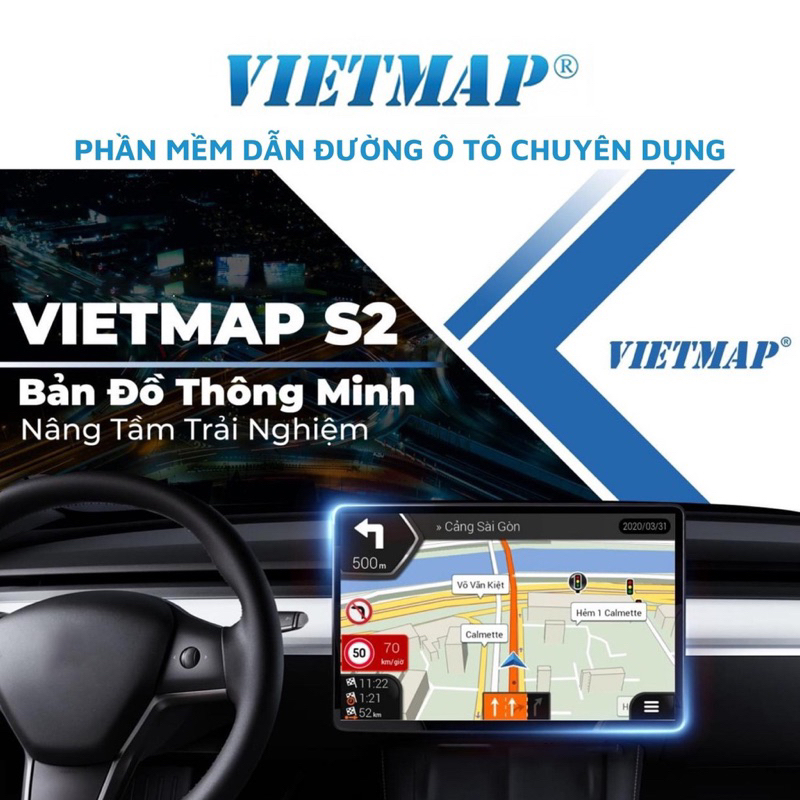 Phần Mềm Dẫn Đường Ô Tô Xe Hơi Chuyên Dụng VIETMAP S2 Dành Cho Màn Hình hoặc Box Android - Hàng Chính Hãng