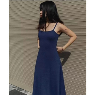 𝐋𝐘𝐂𝐇𝐄𝐍- Đầm Hai Dây Thun Gân Dáng Dài Lychen (Guni Dress)