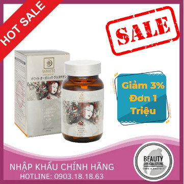 Viên uống trắng da White Organic Nhật Bản lọ 60 viên [chính hãng]