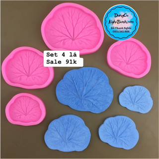 Khuôn Silicone 4D Lá Sen Làm Xôi Đậu Rau Cau Thạch 4d