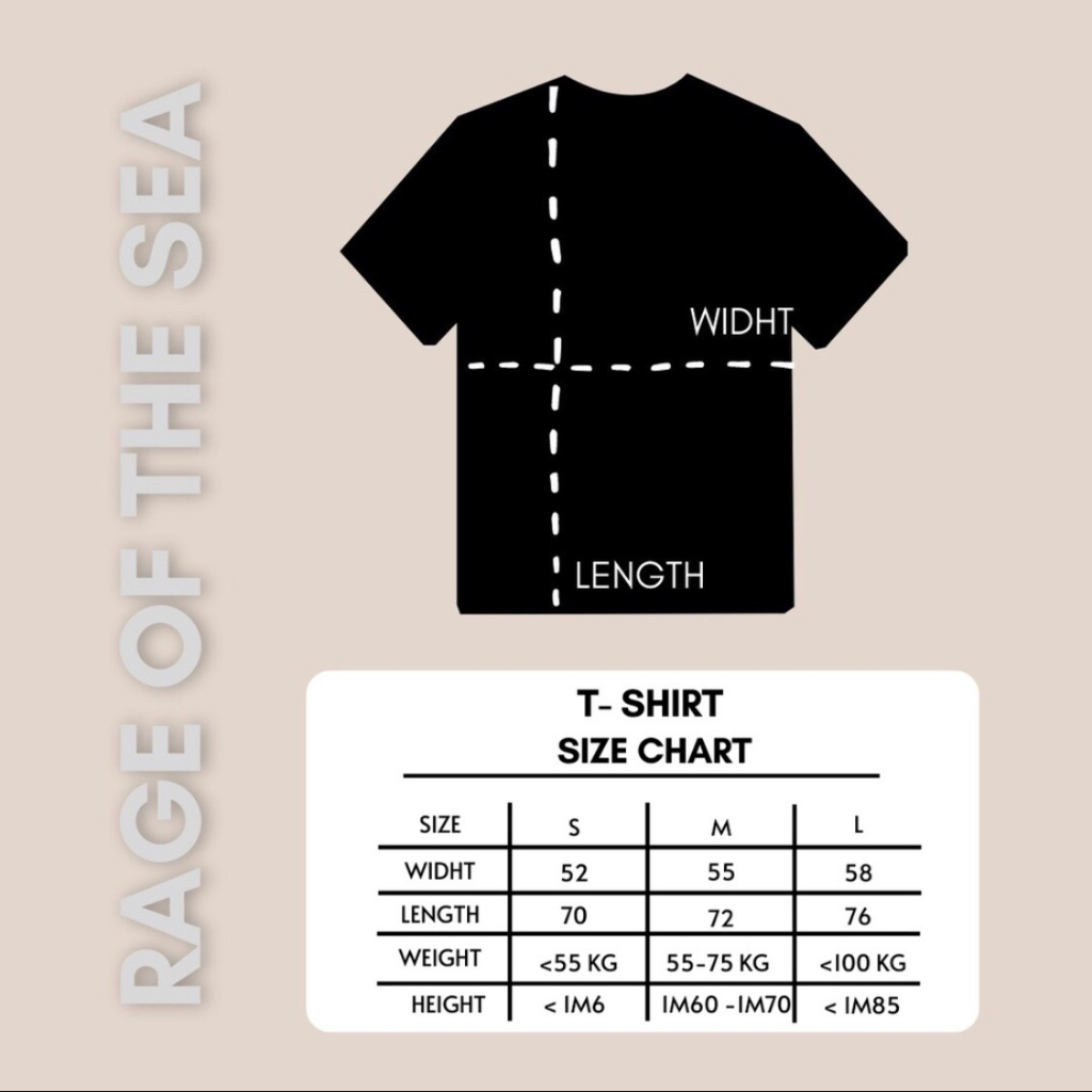 Áo thun,áo phông unisex RAGE OF THE SEA from rộng dành cho nam nữ