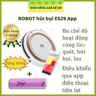Robot hút bụi lau nhà thông minh dễ dàng điều khiển qua app trên điện thoại sử dụng pin sạc [ Kho hàng giá rẻ VN ]