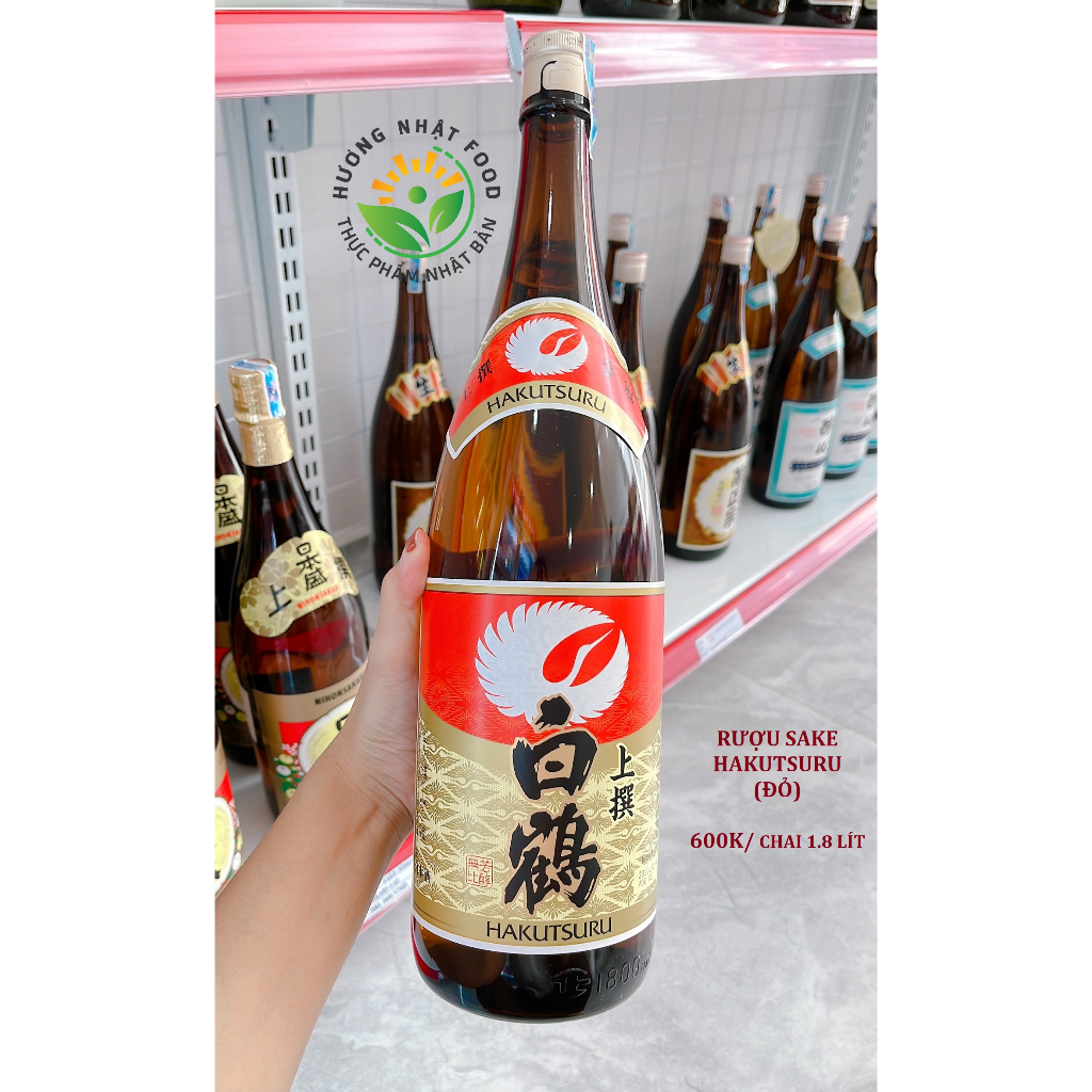 [CHUẨN AUTH] Rượu HAKUTSURU Nhật Bản 1.8 Lít (Chai Đỏ)
