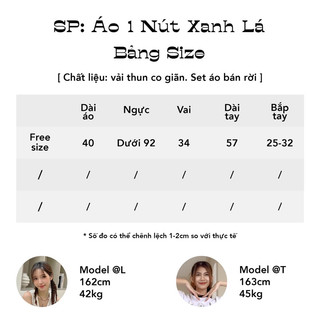 JANET STUDIO • Áo 1 nút xanh lá