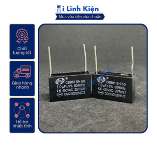 Tụ quạt 1uf 450vac chân hàn mạch pcb cbb61