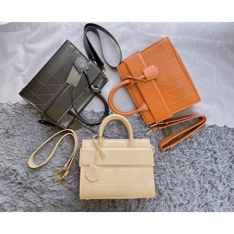 Túi xách nữ Ped r0 quai xách kèm dây đeo chéo sang chảnh